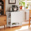 Four-Person Drop Leaf Table - White 5