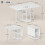 Four-Person Drop Leaf Table - White 2