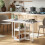Four-Person Drop Leaf Table - White 1