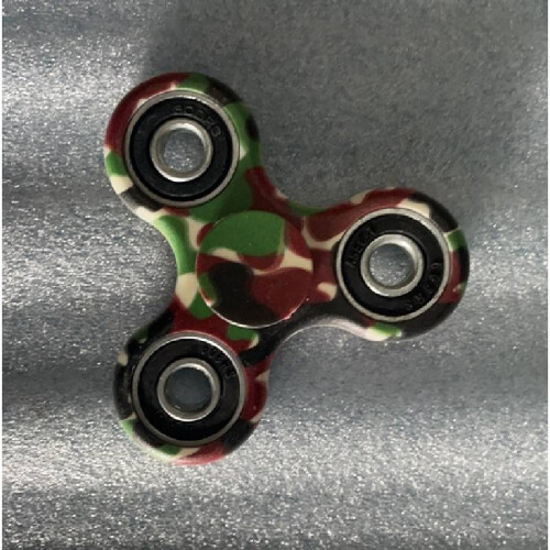 (Green)Hello Kitty Camouflage Pattern Fidget Spinner Metal Decompression Gift Toys