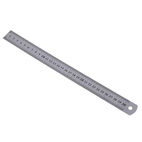 10X Stainless Steel Ruler Measure Metric Function 30cm 12Inch 1