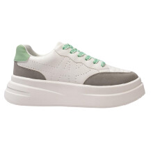 (7 UK, White/Grey) Kappa Womens/Ladies Ari Casual Platform Trainers