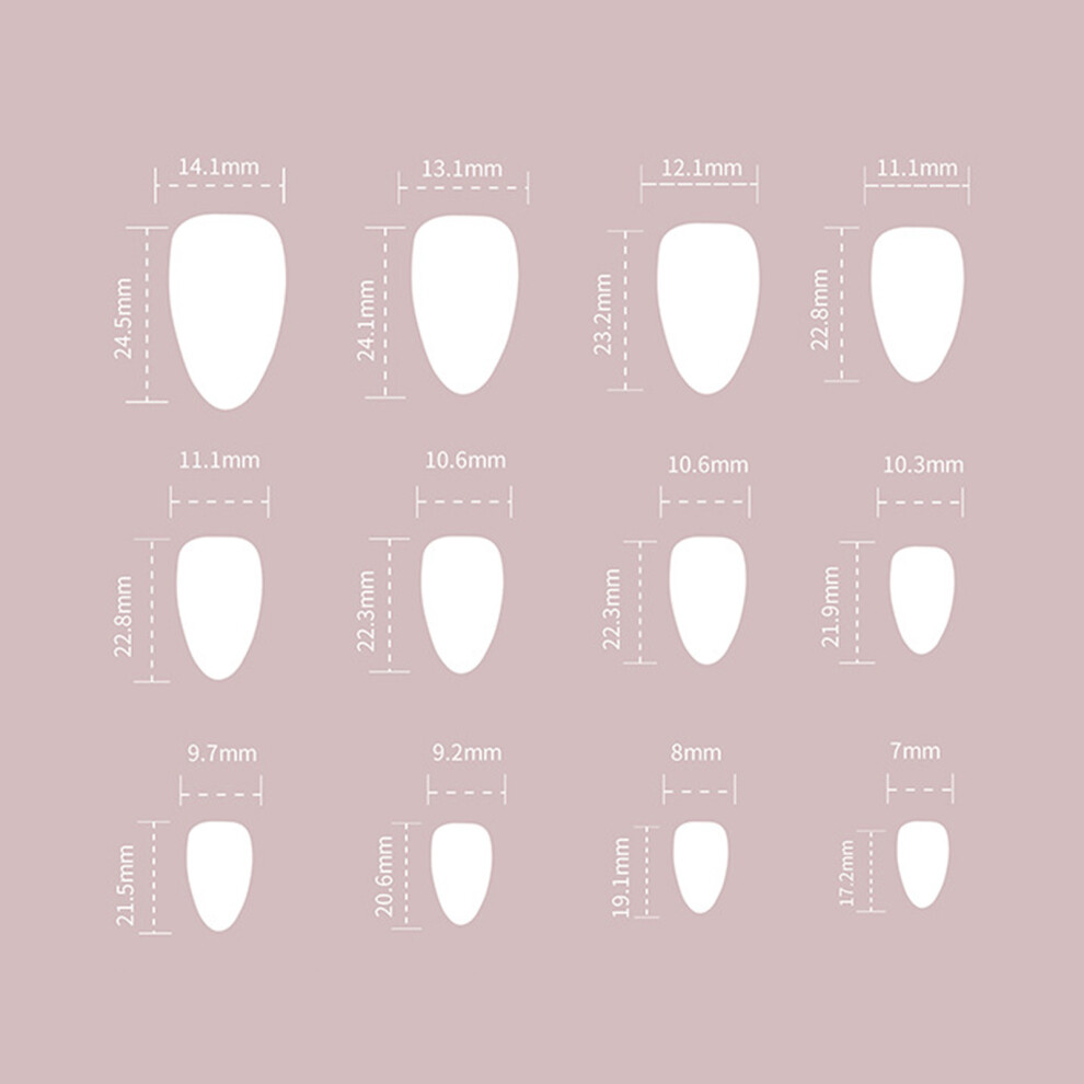 Creation-3C Flower Nude Blue False Nails - Easy Apply