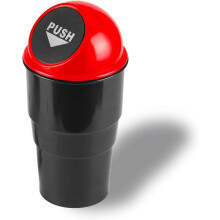 Mini poubelle de voiture, petite poubelle automatique portable avec couvercle, pour voiture, maison ou bureau