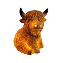 Veilleuse vache des Highlands à lumière douce, lampe de table décorative, veilleuse pour chambre d'enfant