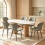 AINPECCA 4PCS Dining Chairs PU Leather Grey Kitchen 9