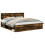 VidaXL vidaXL Bed Frame Smoked Oak 200 x 200 cm Solid Pine Wood 3
