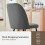 (GREY, 6pcs) 2/4/6pcs Velvet Dining Chairs Sturdy Metal Legs 5