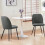 (GREY, 6pcs) 2/4/6pcs Velvet Dining Chairs Sturdy Metal Legs 7