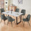 (GREY, 6pcs) 2/4/6pcs Velvet Dining Chairs Sturdy Metal Legs 6