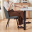 (GREY, 4pcs) 2/4/6pcs Velvet Dining Chairs Sturdy Metal Legs 3
