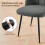 (GREY, 2pcs) 2/4/6pcs Velvet Dining Chairs Sturdy Metal Legs 4