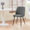 (GREY, 2pcs) 2/4/6pcs Velvet Dining Chairs Sturdy Metal Legs 8