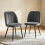 (GREY, 2pcs) 2/4/6pcs Velvet Dining Chairs Sturdy Metal Legs 1