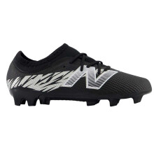 (4 UK, Black/White) New Balance Childrens/Kids Furon Team FG V8 Leather Firm Ground Football Boots