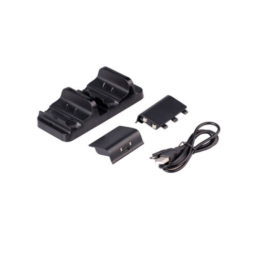 (Schwarz) Kompatibel mit XBOX ONE Controller Dual-Ladestation mit 2 Akkus 1