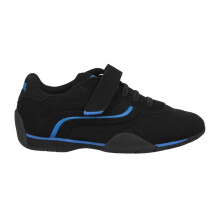 (12 UK Child, Black/Blue) Lonsdale Childrens/Kids Camden Hook and Loop Trainers