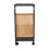 C Shaped Rolling Side Table E1 MDF Top Metal Frame with Wheels & Storage bag, Black 6
