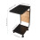 C Shaped Rolling Side Table E1 MDF Top Metal Frame with Wheels & Storage bag, Black 8