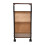 C Shaped Rolling Side Table E1 MDF Top Metal Frame with Wheels & Storage bag, Dark Walnut 6