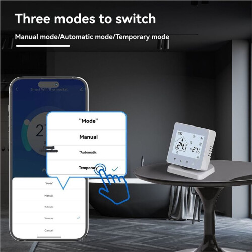 Wireless Thermostat Programmable WiFi Thermostat Tuya Temperature Controller for Gas Boiler Room Heating 2
