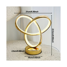 (Golden) Golden Luxurious Decorative Table Lamp for Bedroom, Living Room, and Study Room with Abstract Skewed Star and Moon Design
