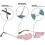Fire Flame Sunglasses Rimless Wave Glasses Fire Shape Eyewear For PartyPink 3