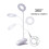 Flexible Clip On LED Reading Light Desk Bed Night Lamp Rechargeable 4