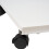 C Shaped Rolling Side Table E1 MDF Top Metal Frame with Wheels & Storage bag, White 7