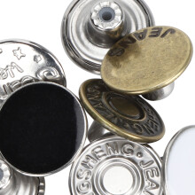 Messing Jeansknöpfe Set 20mm ohne Nähen