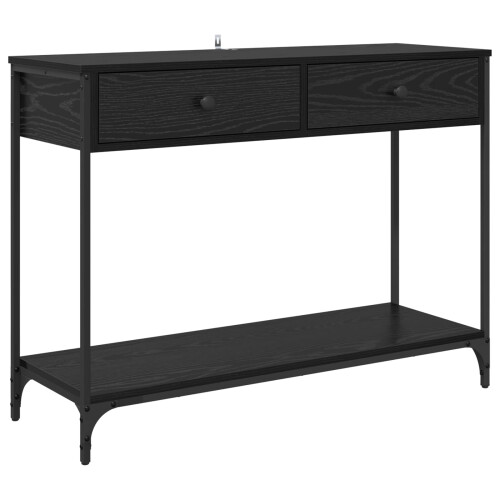 VidaXL vidaXL Console Table Black Oak 100 x 34.5 x 75 cm Engineered Wood 1