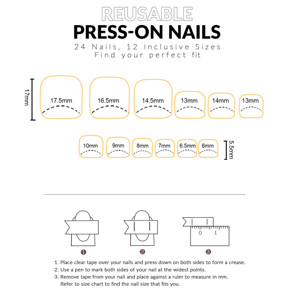 Dachuang Beauty Glossy Nude Press-On Nails With White Tips