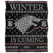 (36in x 58in, Multicoloured) Game Of Thrones Winter Is Coming Fair Isle Blanket