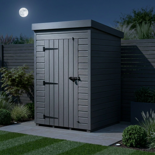 4x4 Pent Composite Shed Tanalised (Single Door, No Windows) 2