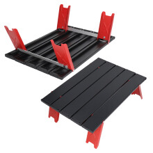 Outdoor Mini Tisch Aluminium klappbar rot