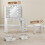 Schminktisch-Set mit LED-Spiegel, Hocker und Stauraum 5