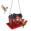 Roter Futterautomat für Vögel 11