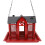 Vogelfutterstelle aus Eisen, rot 4