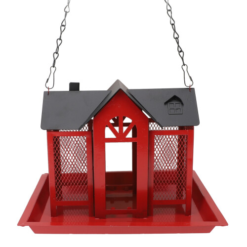 Vogelfutterhaus aus Eisen, rot 1