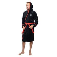 (M-L, Black/Red) Green Day Unisex Adult American Idiot Dressing Gown