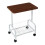 47x35cm Walnut Wood Grain Mobile Side Table with Wire Basket 3