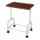 47x35cm Walnut Wood Grain Mobile Side Table with Wire Basket 4