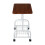 47x35cm Walnut Wood Grain Mobile Side Table with Wire Basket 5