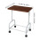 47x35cm Walnut Wood Grain Mobile Side Table with Wire Basket 8