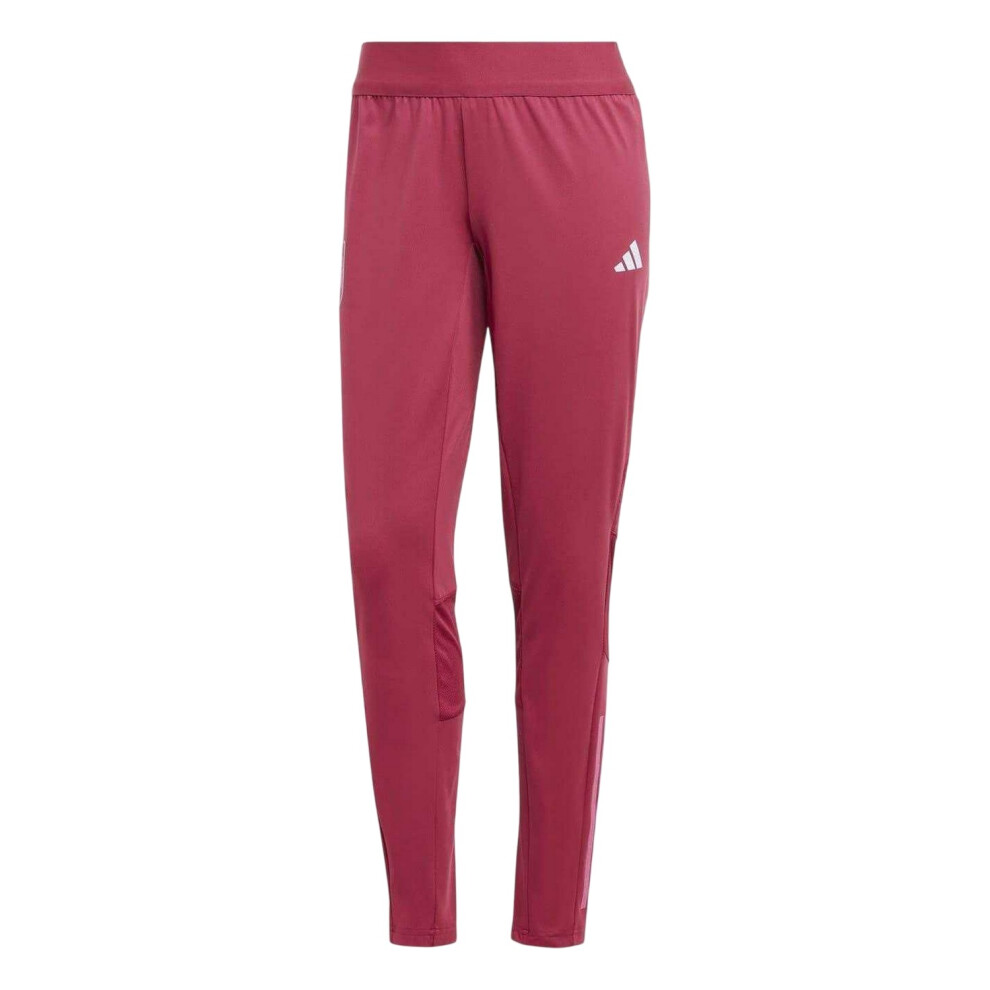 Adidas (12 Uk R, Ruby) Womens/Ladies Pro Slim Jogging Bottoms