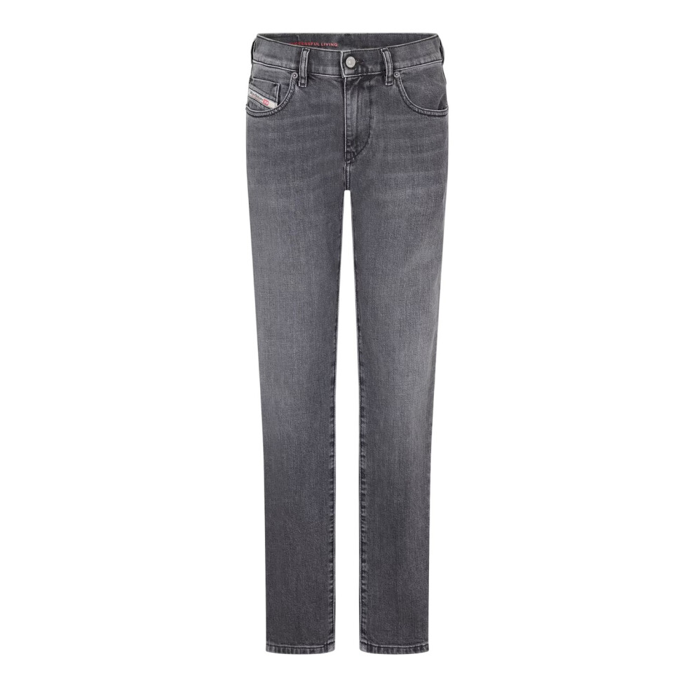 Diesel (30R, Black/Grey/Denim) Mens Strukt Slim Jeans