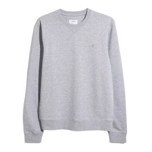 (L, Grey Marl) Farah Mens Organic Cotton Crew Neck Sweatshirt