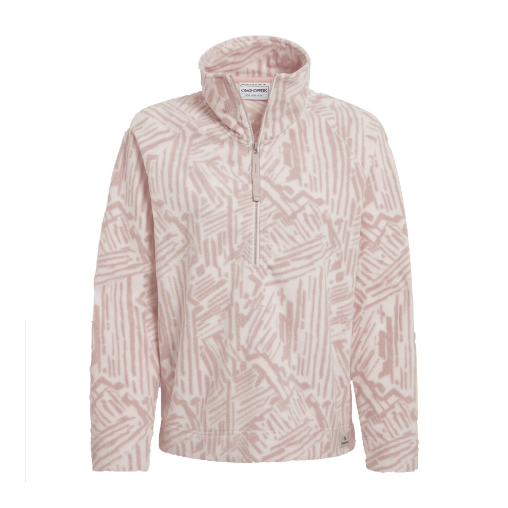 Craghoppers (16 Uk, Soft Mushroom) Womens/Ladies Annjela Graphic Print Half Zip Fleece Top