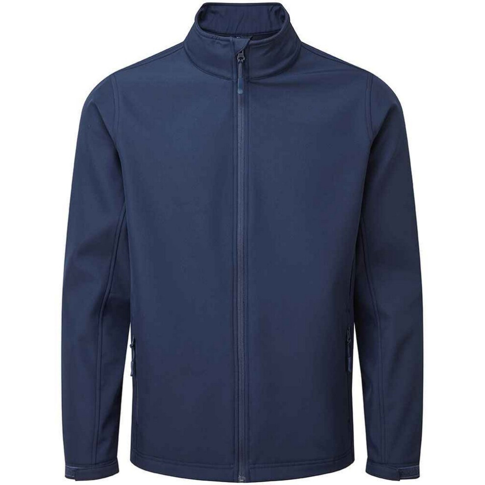 Premier (S, Navy) Mens Recycled Wind Resistant Soft Shell Jacket
