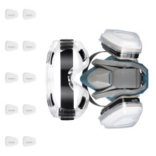 Breathable Industrial Respirator with Easy Change Filters & Wide